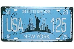 Eureya - Plaque d'immatriculation de voiture - Décoration murale vintage pour maison, café, bar, pub, restaurant, exposition - 15,2 x 30,5 cm, Métal, Usa 125, 6"x12"