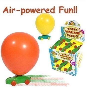 6 x Childrens Kids Balloon Racing Car Kit Party Bag Filler Indoor Outdoor Toy