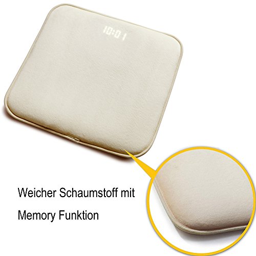 Smart Alarm Digitaler Wecker Bettvorleger Fußmatte Teppich Läufer mit LED Display und individuelle Töne mit USB einfach aufstehen - 5