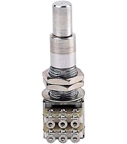 Bouton potentiomètre 15x14mm, doré, type dôme, métallique. Pour axe plat