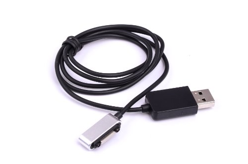 Aluminium Magnet USB Ladekabel für Sony Xperia Z3 Smartphone , Sony Xperia Z3 Tablet , Sony Xperia Z2 Smartphone , Sony Xperia Z2 Tablet, Sony Xperia Z1 Smartphone , Sony Xperia Z Ultra XL39h , Sony Xperia Z1 Mini, Sony Xperia Z2 Mini – USB 2.0 Anschluss Adapter Anschluss Stecker Verbindung OTG ConnectionKit - 3