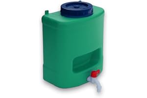 ‎VARILE Varile 15L Wasserspender mit Seifenablage für Camping, Garage und Outdoor – Wetterfester, UV-beständiger Kunststoff mit Aufhängemöglichkeiten