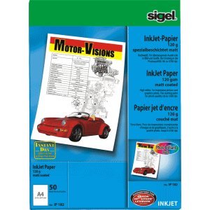 Preisvergleich Produktbild Sigel Inkjetpapier A4 120g / qm spezialbeschichtet hochweiß VE=50 Blatt
