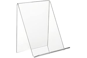 JIHUOO 2 Stück Acryl Transparent Display Ständer Buchaufsteller Buch Halterung Display Staffelei Schrägsteller für Büchern Noten