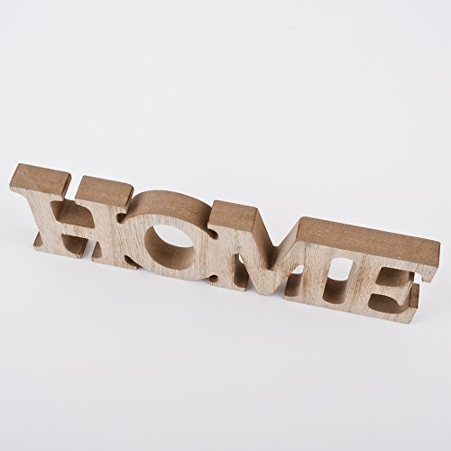 Schriftzug HOME Design Deko Objekt Holz braun Sprüche Zitate (9x30x2cm) - 2