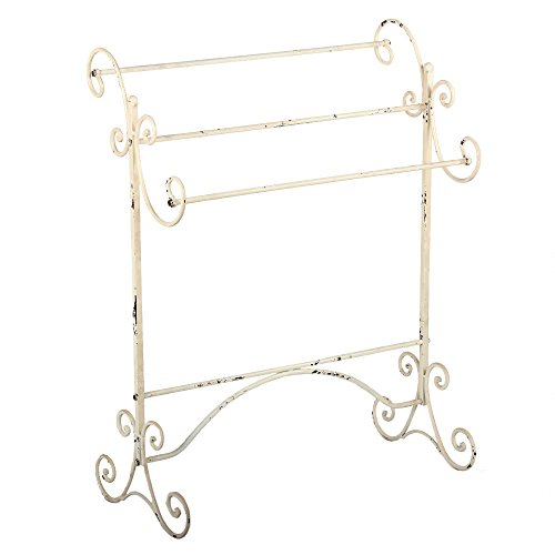 Handtuchständer Handtuchhalter Standhandtuchhalter Eisen Landhausstil Vintage weiss