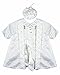 Baby Boy's Highly detailed 3 pcs christening Gown/ Outfit (6-12months, Cream)