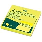 Faber-Castell 5089565434 Yapışkan Notluk 75 x 75mm, Fosforlu Sarı