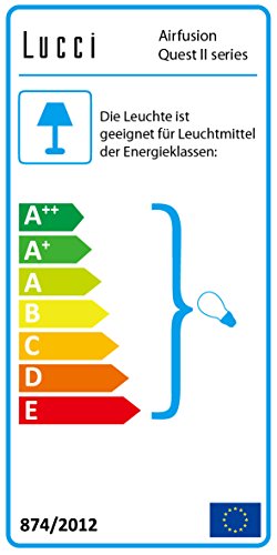 LUCCI AIR Deckenventilator Airfusion Quest II, 122 cm, Gehäuse und Flügel weiß, mit Beleuchtung, inklusive Fernbedienung, 210332 - 2