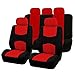 Produktbild SODIAL 9 Stueck Autos Sitzbezuege Full Auto Seat Cover Universal Fit Innen Zubehoer Auto-Styling -rot