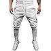 Produktbild Geili Hose Herren Lang Striped Knöpfe Sporthose Fitness Trainingshose Sweatpants Männer Herbst Slim Fit Skinny Hosen Oversized Jogginghose Freizeithose mit Kordelzug M-3XL