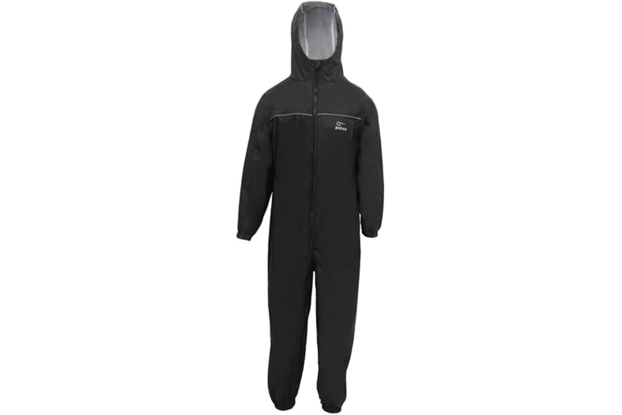 Zorax Boys Girls Waterproof Windproof Lightweight Kids Rain Suit Coat All in One Dry Suit Puddle Unisex Drip Drop Raincoat
