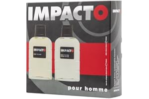 IMPACTO - Classic Agua de Colonia 100 ml + After Shave 100 ml, Estuche de Regalo Hombre, Pack 2 Piezas, Eau de Toilette Natural y Masculina, Aroma Cítrico, Fragancia Fresca, Elegante y Duradera