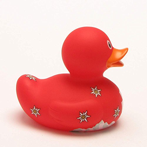 Quietscheente Schweiz Ente, Gummiente, Quietscheentchen, Badeente, Quietsch Ente, Sammelfigur, Gummi Bade Spielzeug, LiLaLu, 1985 - 3