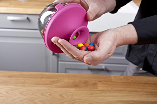 Tomorrow's Kitchen Popsome Candy & Nuts Dispensador de Alimentos, Plástico/Silicona, Rosa, 1 cm