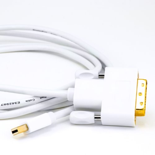 CSL – 5m (Meter) Mini DisplayPort (miniDP) auf DVI Kabel | 1080p | Apple/Lenovo Datenkabel | Zertifiziert | 3 fach Geschirmt | 24K vergoldete Kontakte | PC und APPLE / iMac, Mac, MacBookPro, MacBookAir / Lenovo Thinkpad / Grafikkarten (ATI/Nvidia) - 2