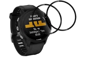 Banuyaw für Garmin Forerunner 955 Schutzfolie Soft TPU Folie Garmin Forerunner 955 Panzerfolie, Bläschenfrei Displayschutzfolie Garmin Forerunner 955/955 Solar Ultra HD Glasfolie, 2 Stück