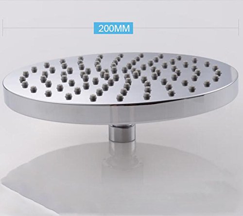 Homeself 20,3 cm Regen Dusche Kopf chrom Duschkopf Halterung mit Drehgelenk 1/2 Metall Ball Anschluss - 4