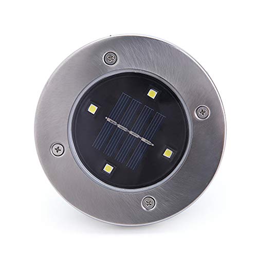 Preisvergleich Produktbild GYGUYHIHY Solar Bodenleuchten Außen 4 LED Solarleuchten Garten 4PCS Solar Bodenstrahler Solarlampe Aussen Wasserdicht Disk Lights Für Rasen, Weg Hof, Fahrstraßen, Innenhof, Gehweg