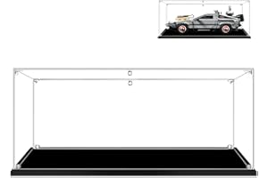 Hosdiy Acrylic Display Case for (Back to The Future Time Machine) Model - Compatible with Lego 10300 - Dustproof Box (Only Display Case)