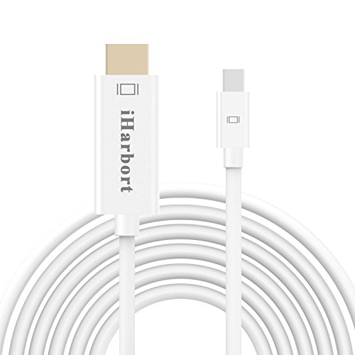 iHarbort Mini DisplayPort auf HDMI, 1.8 Meter vergoldet Mini DisplayPort (ThunderboltTM Port kompatibel) Mini DP zu HDMI HDTV-Kabel