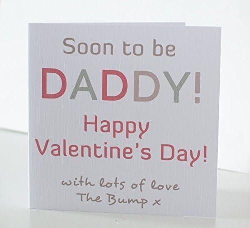 Valentine card for Daddy 1st Valentines Card. Soon to be Daddy Valentine's Day Card from the Bump. Daddy to be 1st Valentines Card.