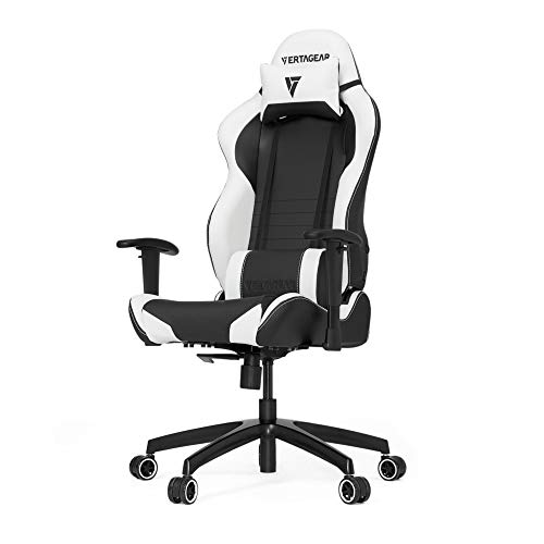 Vertagear SL2000 Asiento Acolchado Respaldo Acolchado - Silla (Asiento Acolchado, Respaldo Acolchado, Negro, Blanco, Negro, Blanco, Espuma, PVC, Espuma, Cloruro de polivinilo (PVC))