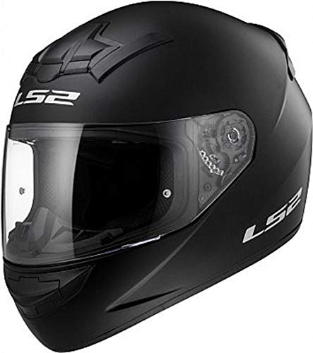 Casco de la motocicleta LS2 FF351 Mono casco integral (M, Mate negro)