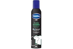 Vaseline Double Invisible (Uomo) Pro-derma Spray Antitraspirante 250 Ml | Protezione dal sudore 48h e Freschezza di lunga durata