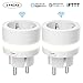 Produktbild Smart Steckdose - HoMii WLAN intelligenter Stecker Stromverbrauch messen Timer Funktion Stecker fernbedienbar Kompatibel AlexaGoogle Home. 2 Stück
