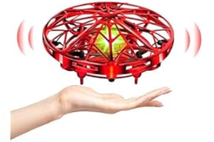 kizplays UFO Mini Drone pour Enfants, Drone à Commaande Manuelle, UFO Flying Ball Jouet Volant Hélicoptère avec Rotation à 180°, Jeux d'avion Volant Cadeaux pour Garçons, Filles et Adultes