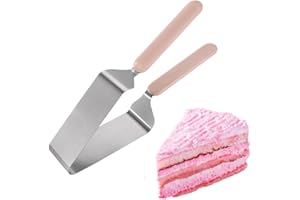 monTTese Cortador y separador Triangular de pasteles, dispositivo de acero inoxidable ajustable, para pasteles, repostería, Rebanador Triangular de acero inoxidable para Tartas