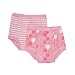 Green sprouts Reusable Organic Training Pants (Pink Heart, Pack of 2)