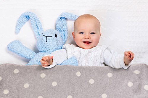 ByBoom® – Erstlingsdecke / Babydecke/ Kuscheldecke 100% Baumwollfleece 75×100 cm mit Punkten; MADE IN EU - 7