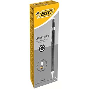 BIC Lot De 3 Portes-Mines Rechargeables CRITERIUM HB 0,7mm Noir