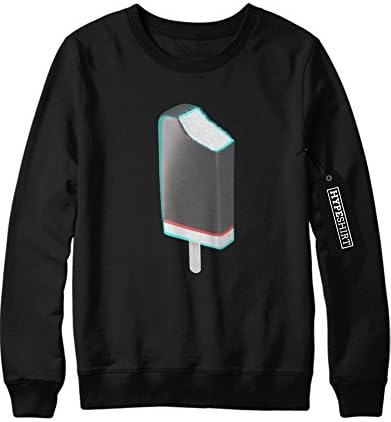 Hypeshirt Sweatshirt 3D Color Ice Cream H140012 - Black - X-Large