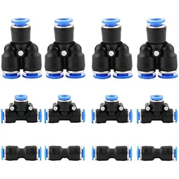TOPINCN Raccordo Rapido Per Tubo Pneumatico – 8 Pezzi In Ottone Massiccio Per Compressore E Aria Compressa