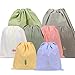 Produktbild ZERHOK 8tlg Packbeutel Bunt Stoffsack Wasserdicht Tunnelzug Packsack Organizer Reise Tasche mit 3 Größen Beutel für Kosmetik Unterwäsche Schuhe