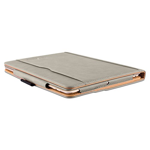 iPad Air, Air 2 & iPad 9.7″ 2017 Hülle – JAMMYLIZARD Ledertasche Smart Cover mit Standfuktion für iPad Air (5. & 6. Generation) & iPad 9.7″ 2017, OLIVGRAU & HONIG, [MIT STIFT-HALTER] - 7