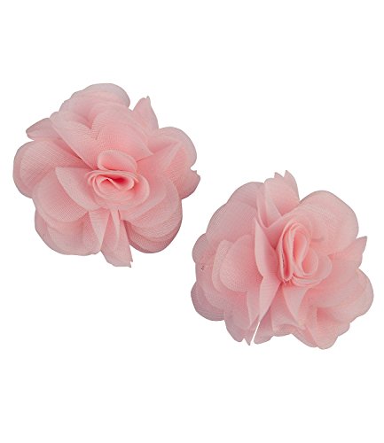 SIX „Blumen“ 2er Set Doppelpack Haarspangen mit rosa Stoff Blumen Blüte Brautschmuck (329-582) - 2