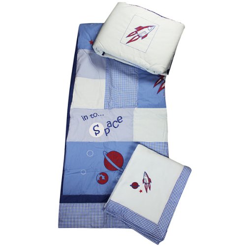 Snuggle Baby Space 5 Piece 4 Tog Quilt Bedding Bale, Cot/Cot Bed
