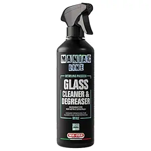 Mafra, Maniac Car Detailing Line, Glass Cleaner & Degreaser, Degreaser for Auto Glasses and Crystals, Even Those Tinted, Ammonia Free, Limescale Removal, 500ml