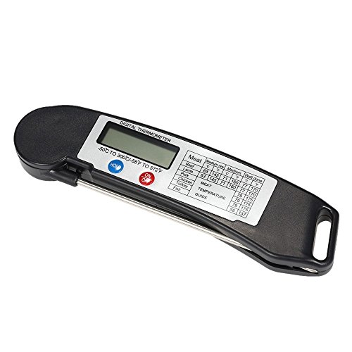 MagiDeal Haushaltsthermometer Kochthermometer Küchenthermometer Einstichthermometer sofort lesen mit lange Sonde, Digital LCD Bildschirm Korrosionsschutz, ideale für Braten, Kochen, Grillen/BBQ, Backen, Baby-Ernährung usw. – Schwarz, 15×3.5×1.5cm - 7