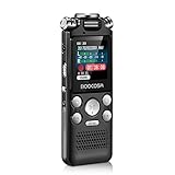 BOOCOSA Digitales Diktiergerät Voice Recorder, 8GB...