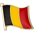 Belgium National Flag Metal Enamel Pin Badge Lapel