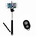 Produktbild PINPO(TM) Wasserdicht Schwarz Erweiterbar Selbstbildnis Foto Selfie Handheld-Stick Einbeinstativ Mit Adajustable Phone Holder Ständer für iPhone 5/5s 5C iPhone 6 Samsung Blackberry Kamera & Bluetooth-Wireless-Kamera mit SelbstauslöserFernauslöser Controller für iOS-Android-Smartphone
