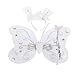 Produktbild NUOLUX Satz von 3pcs Kinder Schmetterling Flügel Zauberstab Stirnband Fee Cosplay Party Phantasie Kinderkostüm (weiß)