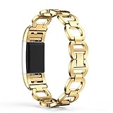 Vovotrade ❤❤ Für Fitbit Charge 2 echtes Edelstahl Armband intelligentes Uhr Band Bügel für Fitbit Gebühr 2 (Gold)