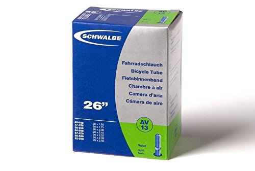 SCHWALBE Fahrradschlauch AV13 mit Autoventil ~ 26" ~ 40/62-559 mm (26 x 1,50 - 2,50 Zoll) auch für MTB's + Leichtmofas