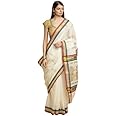 Women's Jaipranav Saree_ Trending Kerela Cotton Saree Temple Border, White